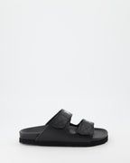 Open shoes Two-strap slides Palm Angels Black Women