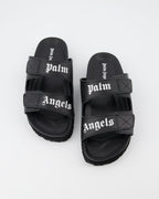 Open shoes Two-strap slides Palm Angels Black Women