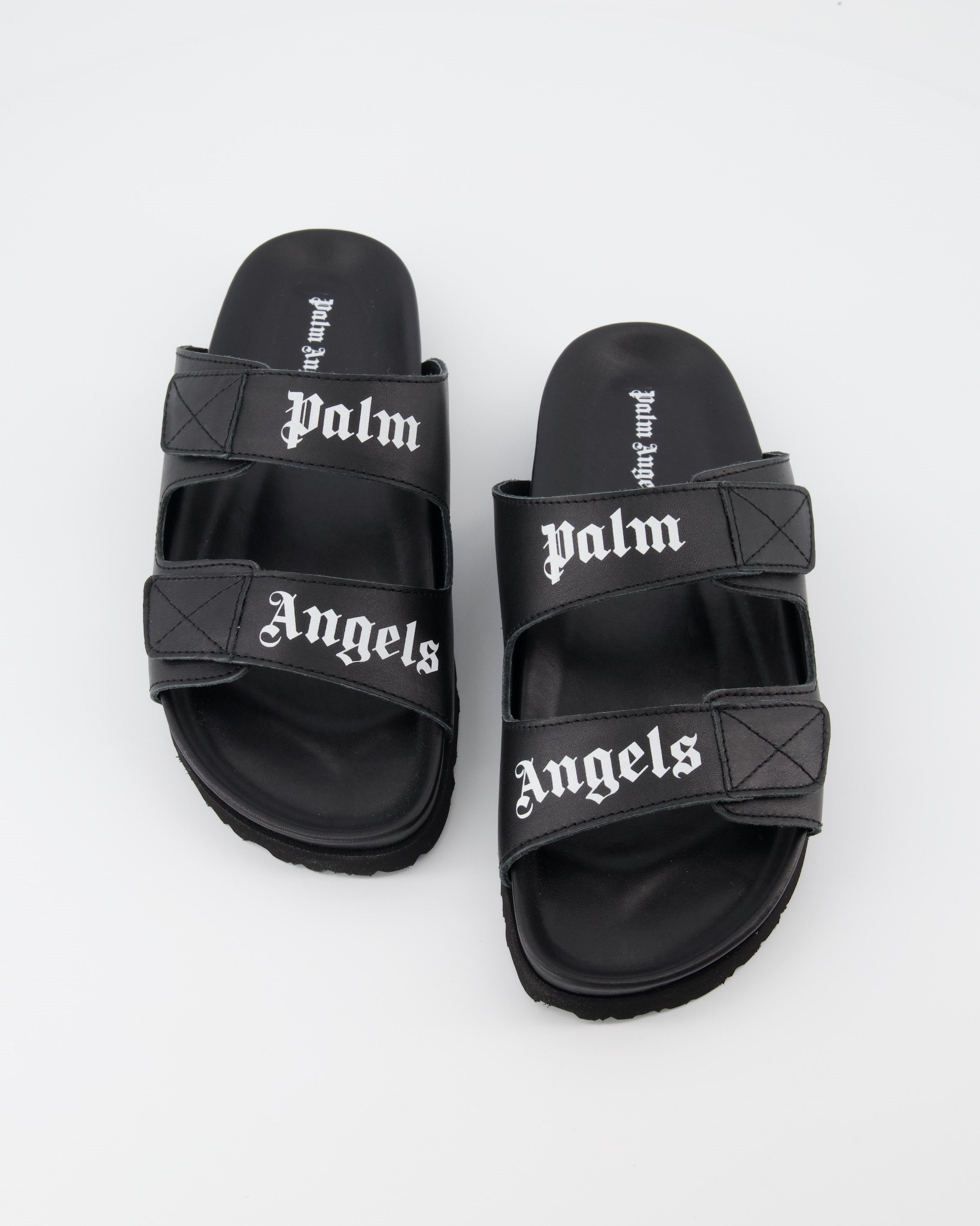 Open shoes Two-strap slides Palm Angels Black Women