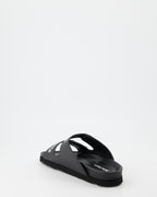 Open shoes Two-strap slides Palm Angels Black Women
