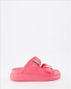 Baskets Claquettes à double lanières Alexander McQueen Rose Femme