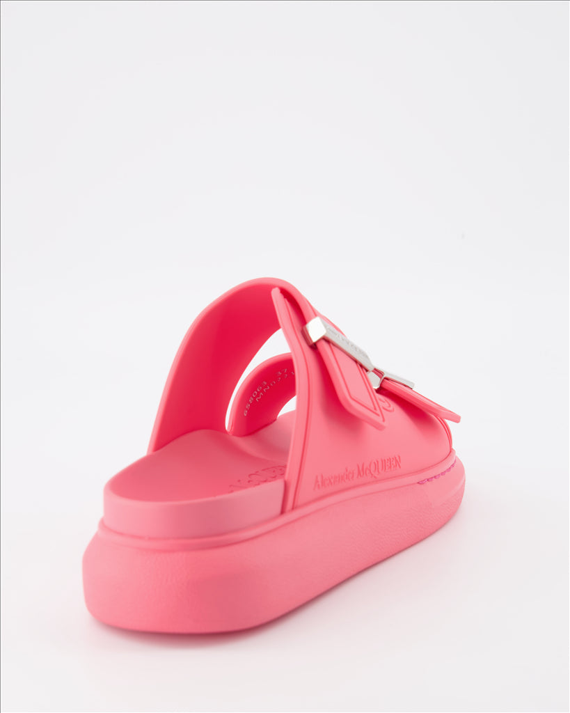 Baskets Claquettes à double lanières Alexander McQueen Rose Femme