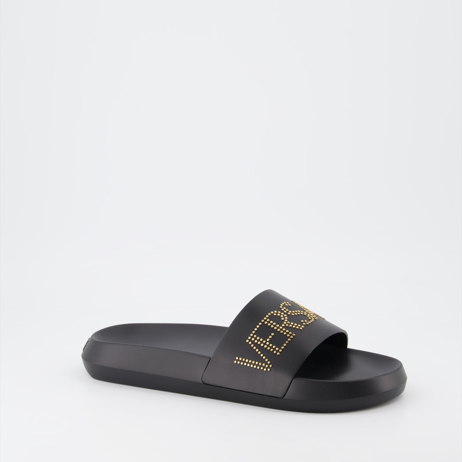 Chaussures ouvertes Claquettes à logo Versace Noir Homme