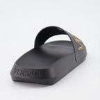 Chaussures ouvertes Claquettes à logo Versace Noir Homme
