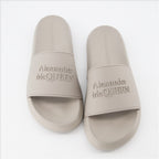 Open shoes Logo slides Alexander McQueen Gray Man