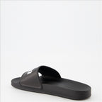 Offene schuhe Claquettes à logo Palm Angels Schwarz Homme