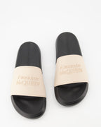 Open shoes Logo slides Alexander McQueen Beige Man