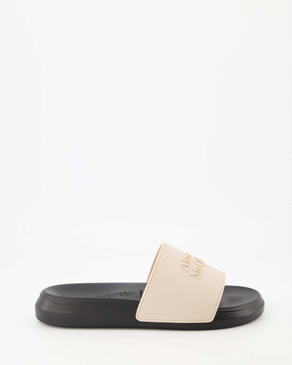 Open shoes Logo slides Alexander McQueen Beige Man