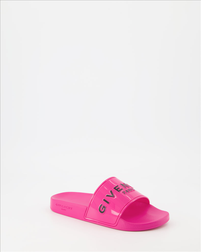 Scarpe aperte Claquettes à logo Givenchy Rosa Femme