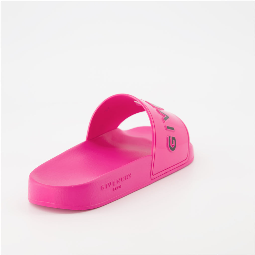 Scarpe aperte Claquettes à logo Givenchy Rosa Femme