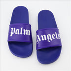 Open shoes Logo slides Palm Angels Purple Man
