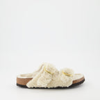 Chaussures ouvertes Claquettes Arizona Big Buckle Birkenstock Beige Femme