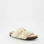 Chaussures ouvertes Claquettes Arizona Big Buckle Birkenstock Beige Femme
