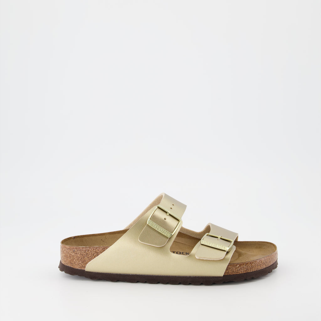オープントゥシューズ アリゾナサンダル Birkenstock 金 女性