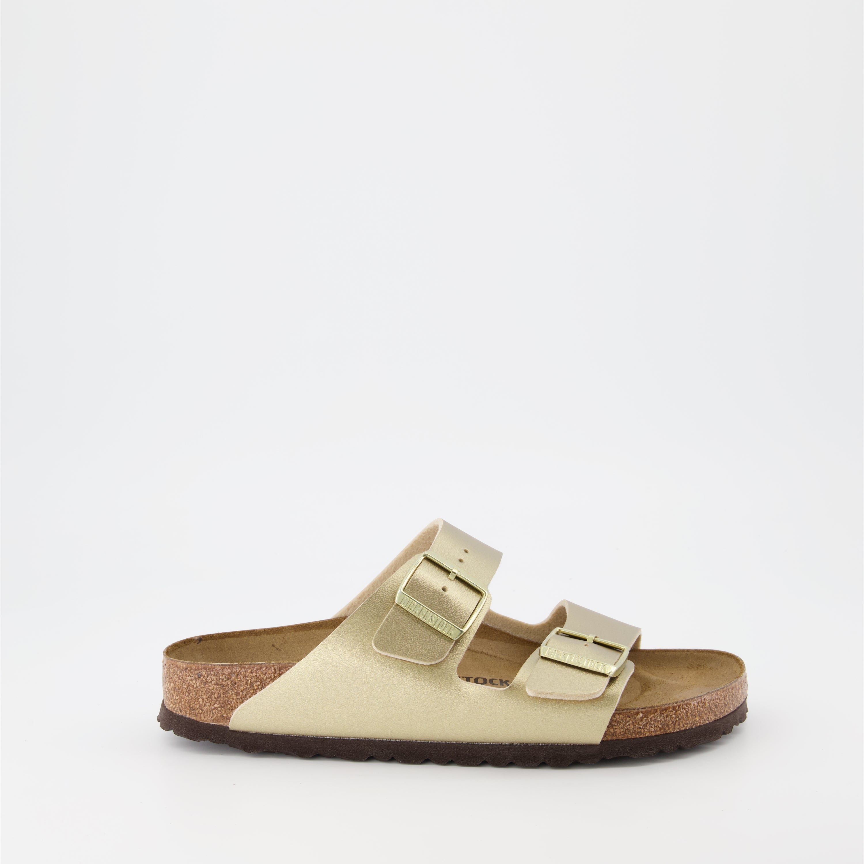 オープントゥシューズ アリゾナサンダル Birkenstock 金 女性