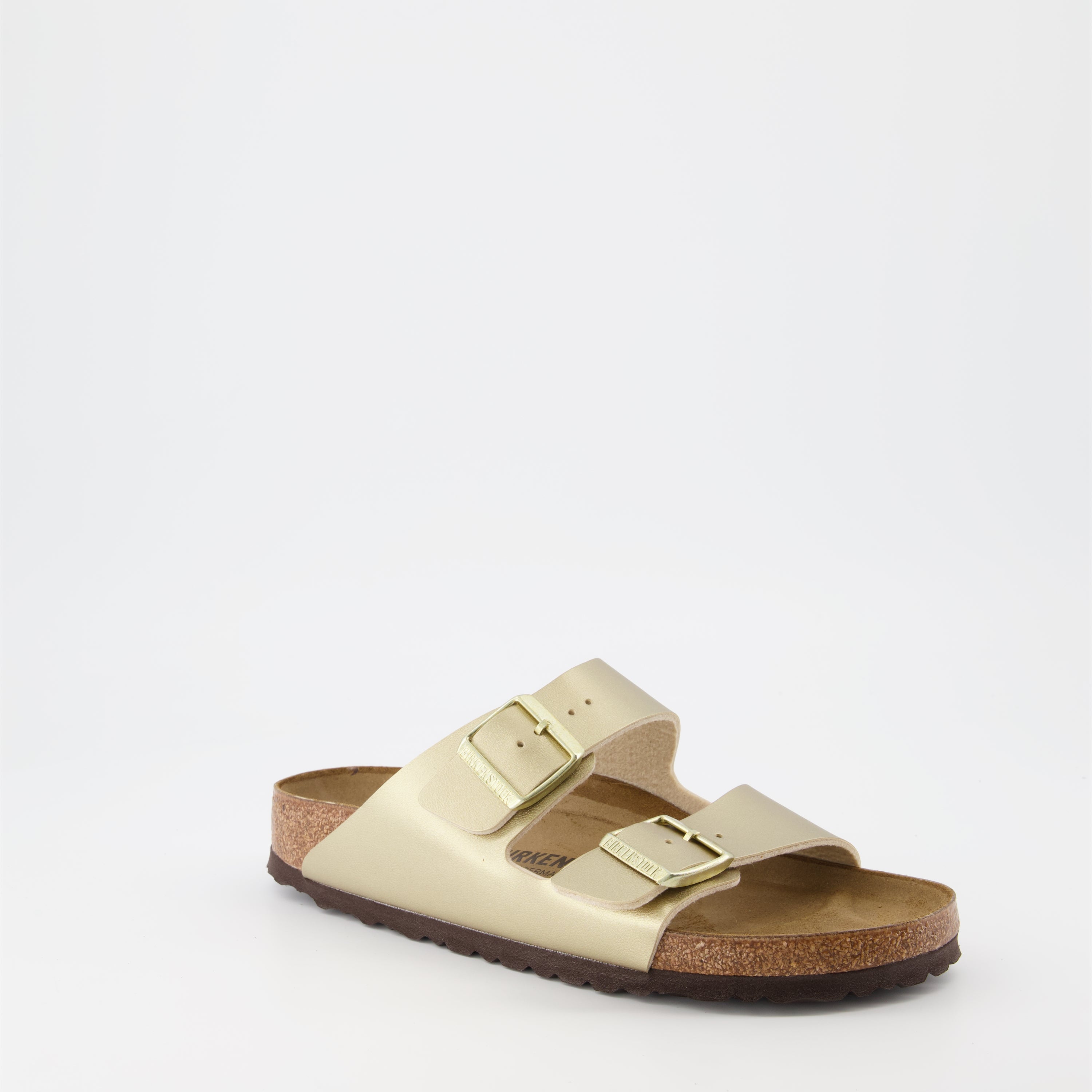 オープントゥシューズ アリゾナサンダル Birkenstock 金 女性