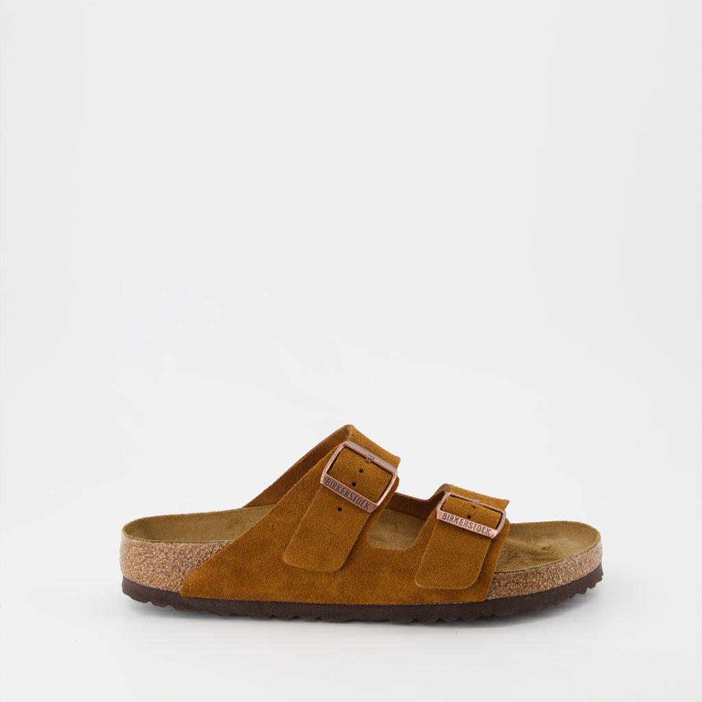 Chaussures ouvertes Claquettes Arizona Birkenstock Marron Homme