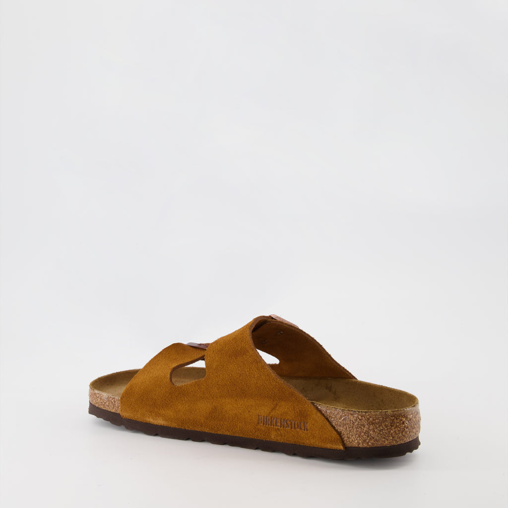 Chaussures ouvertes Claquettes Arizona Birkenstock Marron Homme