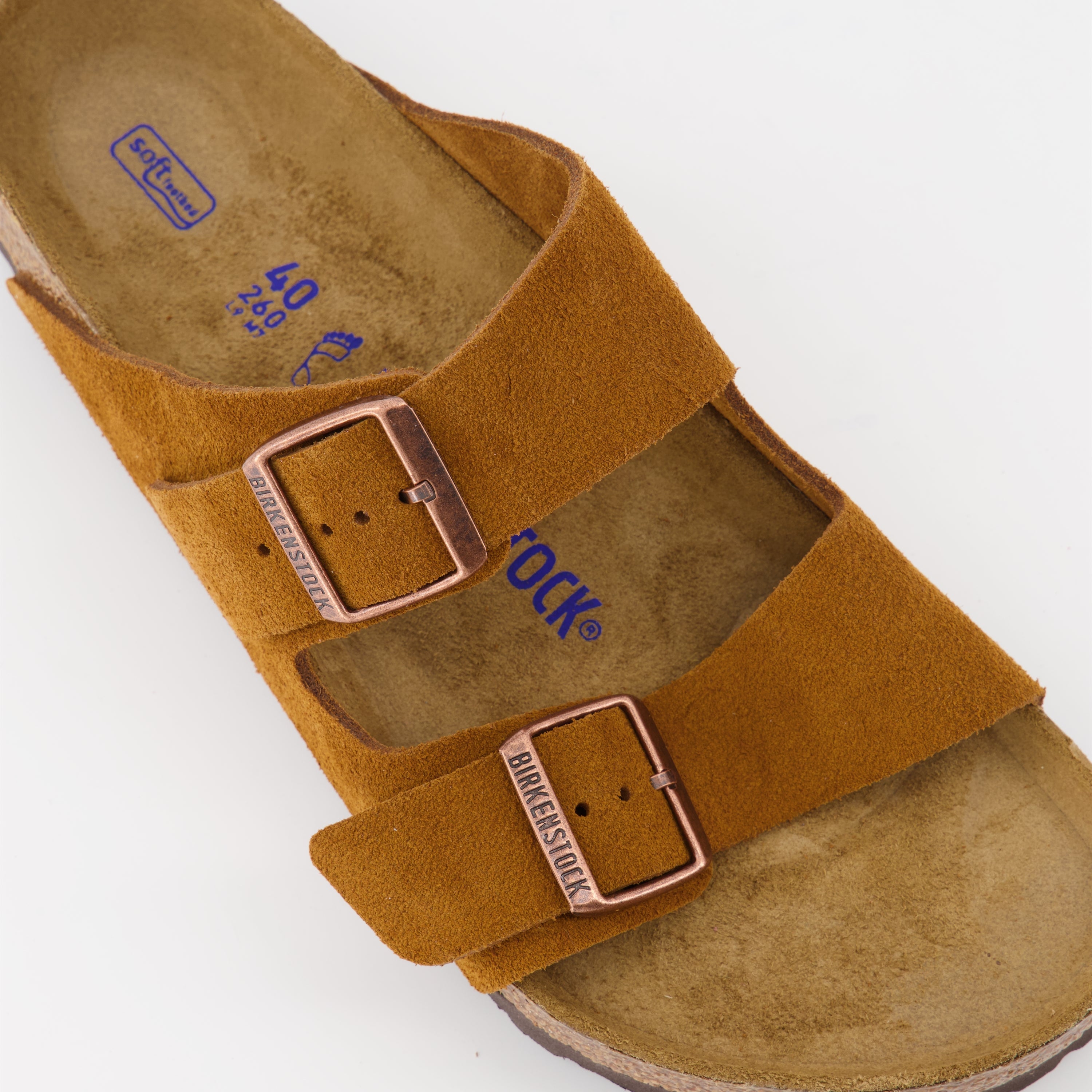 Open shoes Arizona Slippers Birkenstock Brown Man