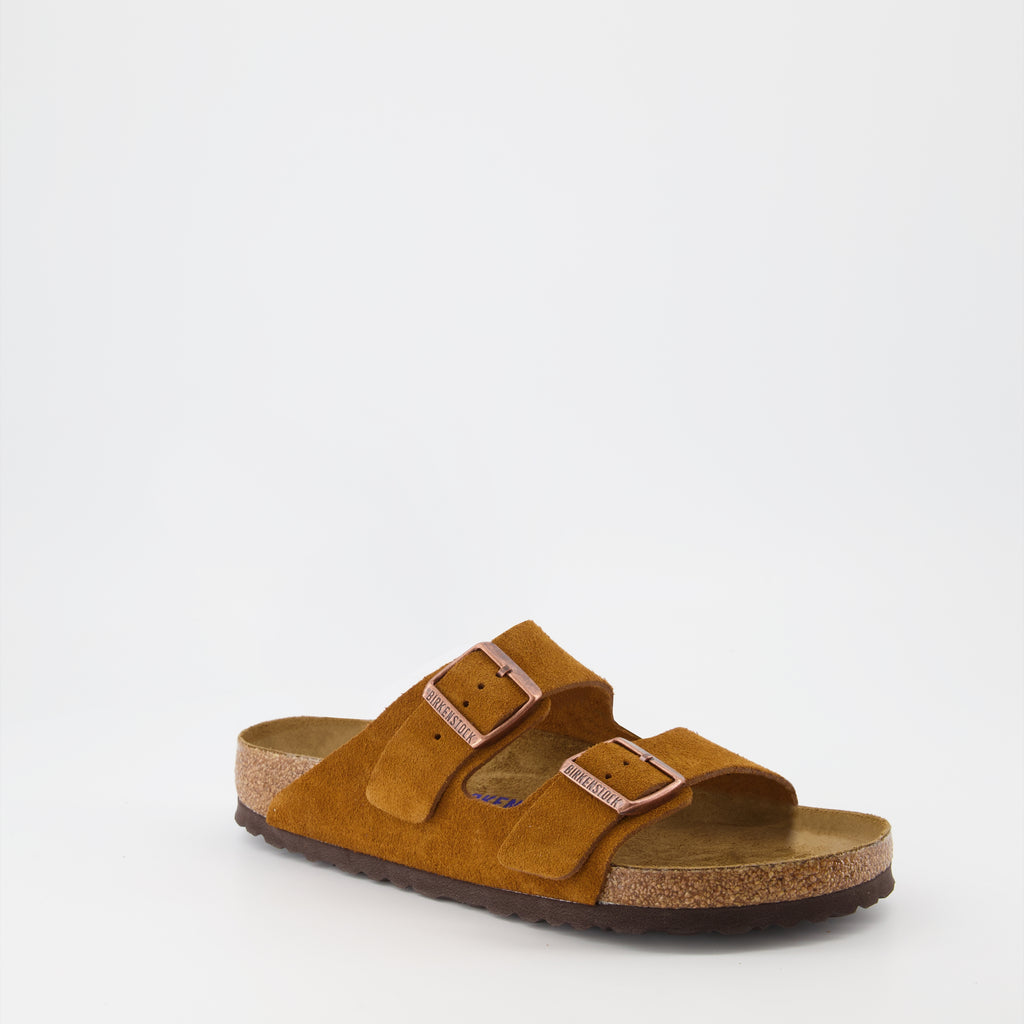 Chaussures ouvertes Claquettes Arizona Birkenstock Marron Homme