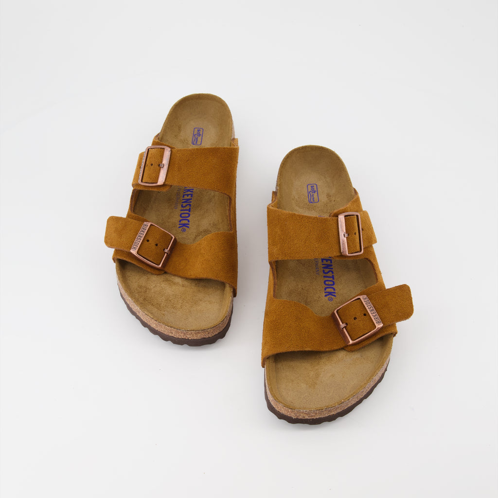 Chaussures ouvertes Claquettes Arizona Birkenstock Marron Homme