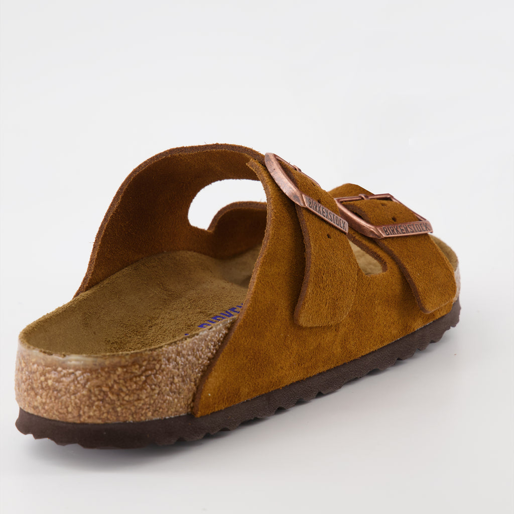 Chaussures ouvertes Claquettes Arizona Birkenstock Marron Homme
