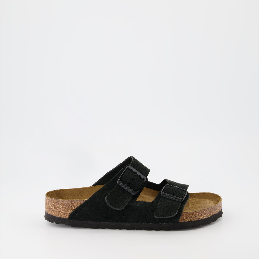 Open shoes Arizona Slides Birkenstock Black Man