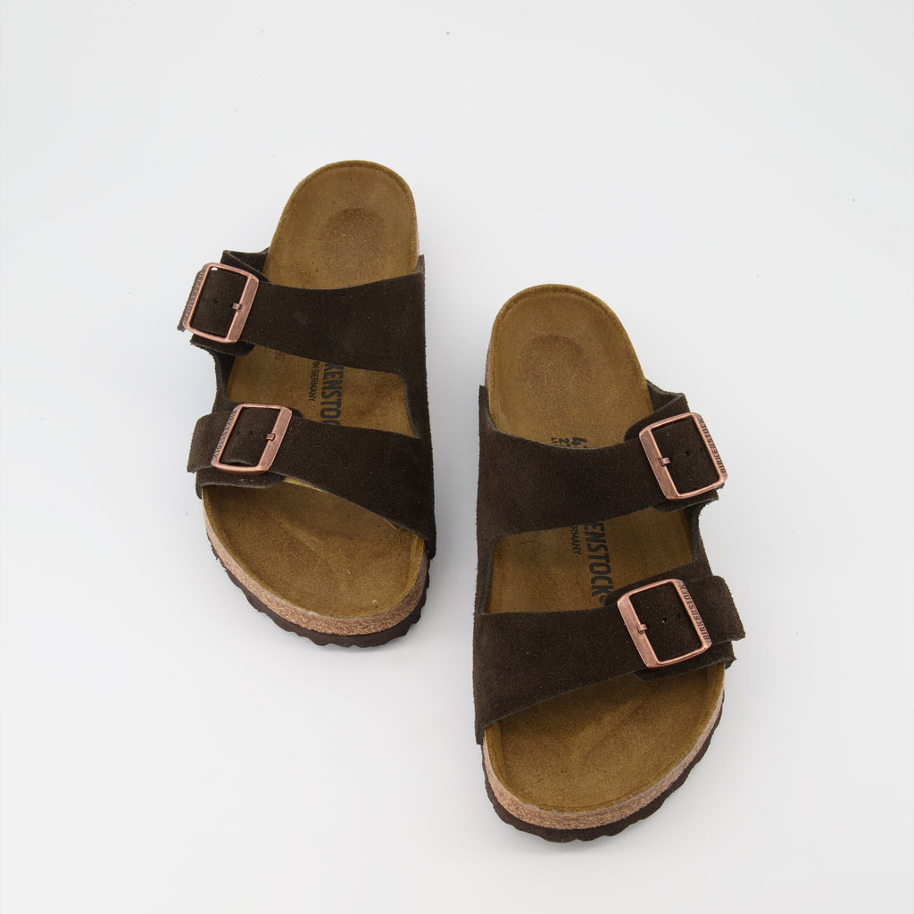 Offene schuhe Claquettes Arizona Birkenstock Braun Unisex