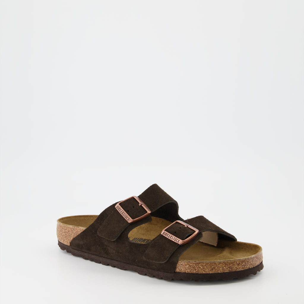 Offene schuhe Claquettes Arizona Birkenstock Braun Unisex