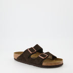 Offene schuhe Claquettes Arizona Birkenstock Braun Unisex