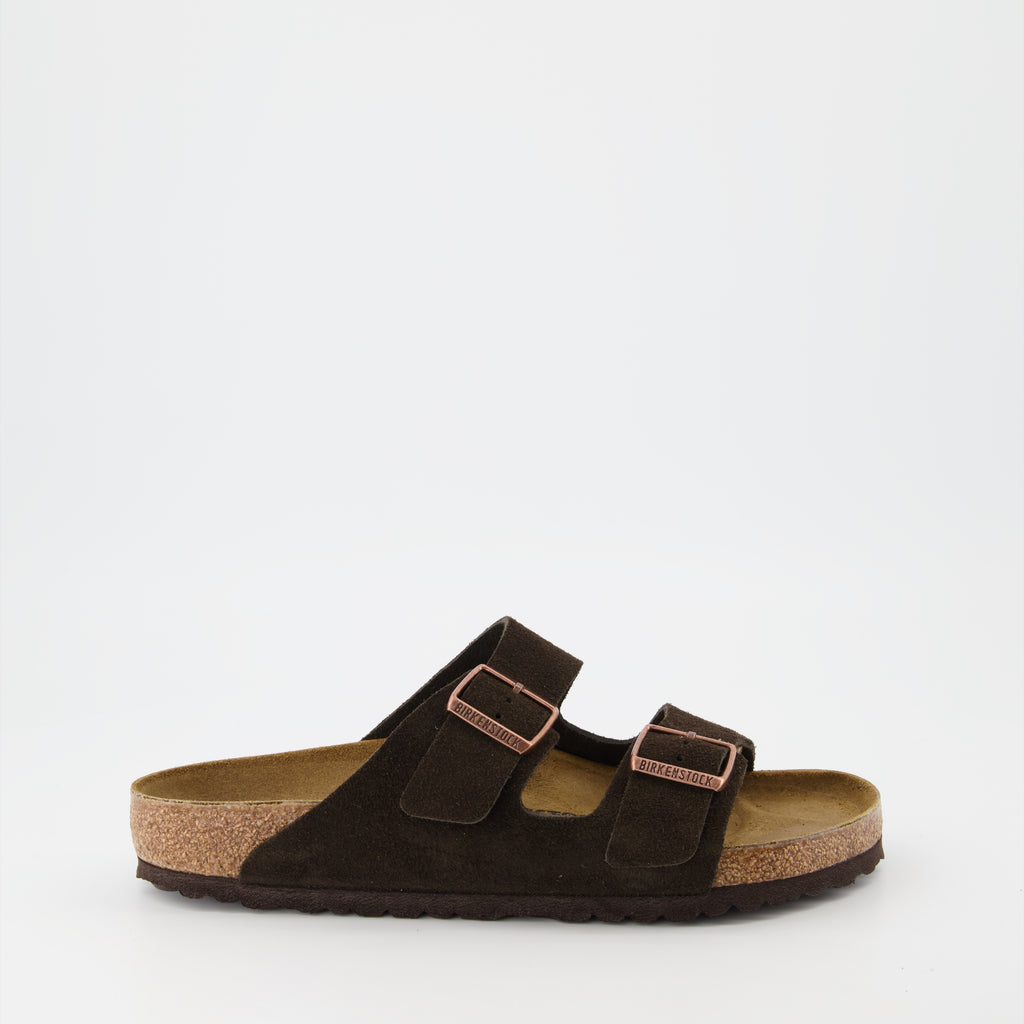 Offene schuhe Claquettes Arizona Birkenstock Braun Unisex
