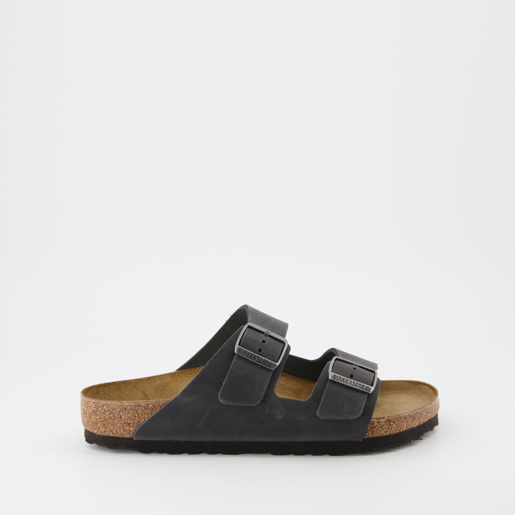 Open shoes Arizona Slides Birkenstock Black Man