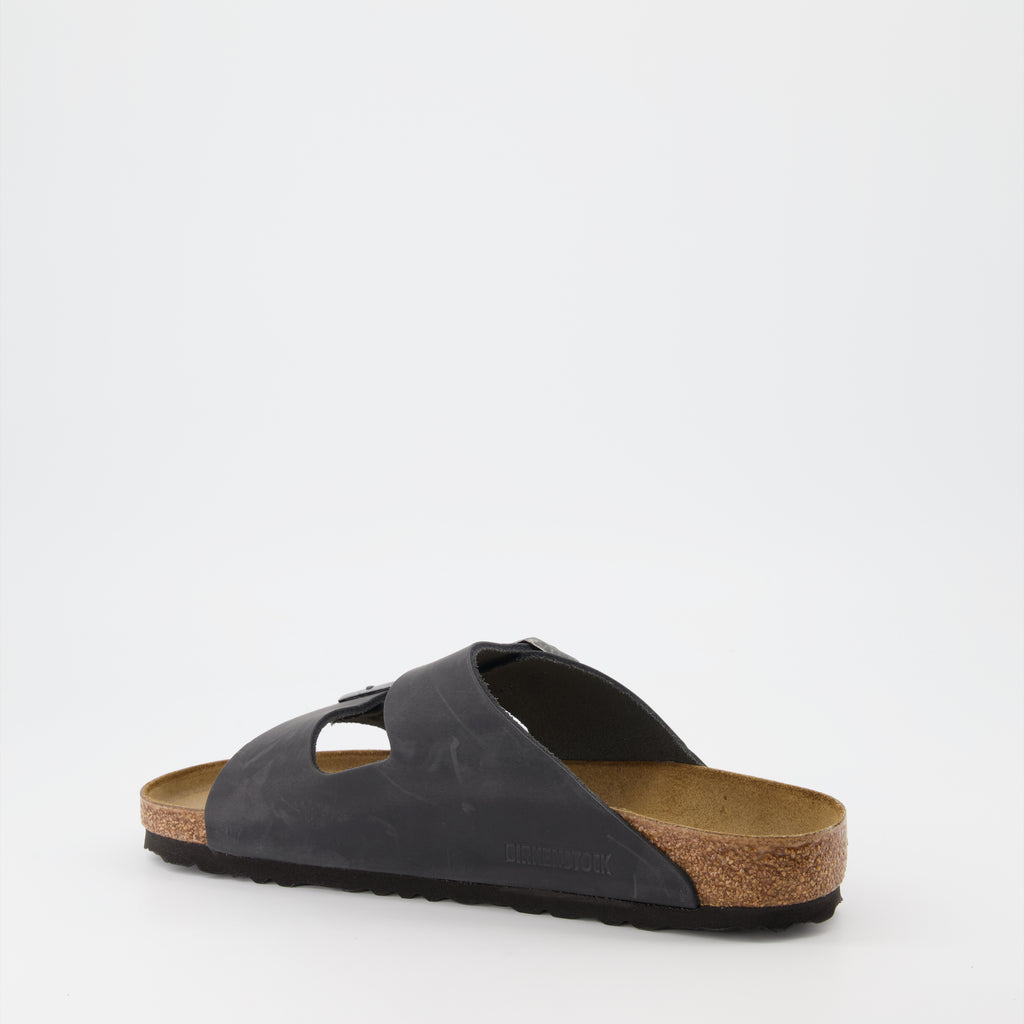 Open shoes Arizona Slides Birkenstock Black Man