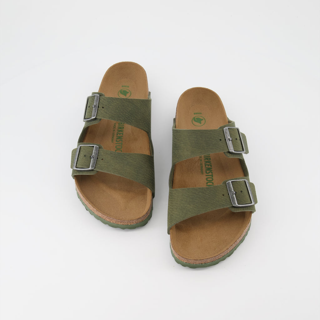 Open shoes Arizona Slippers Birkenstock Green Man