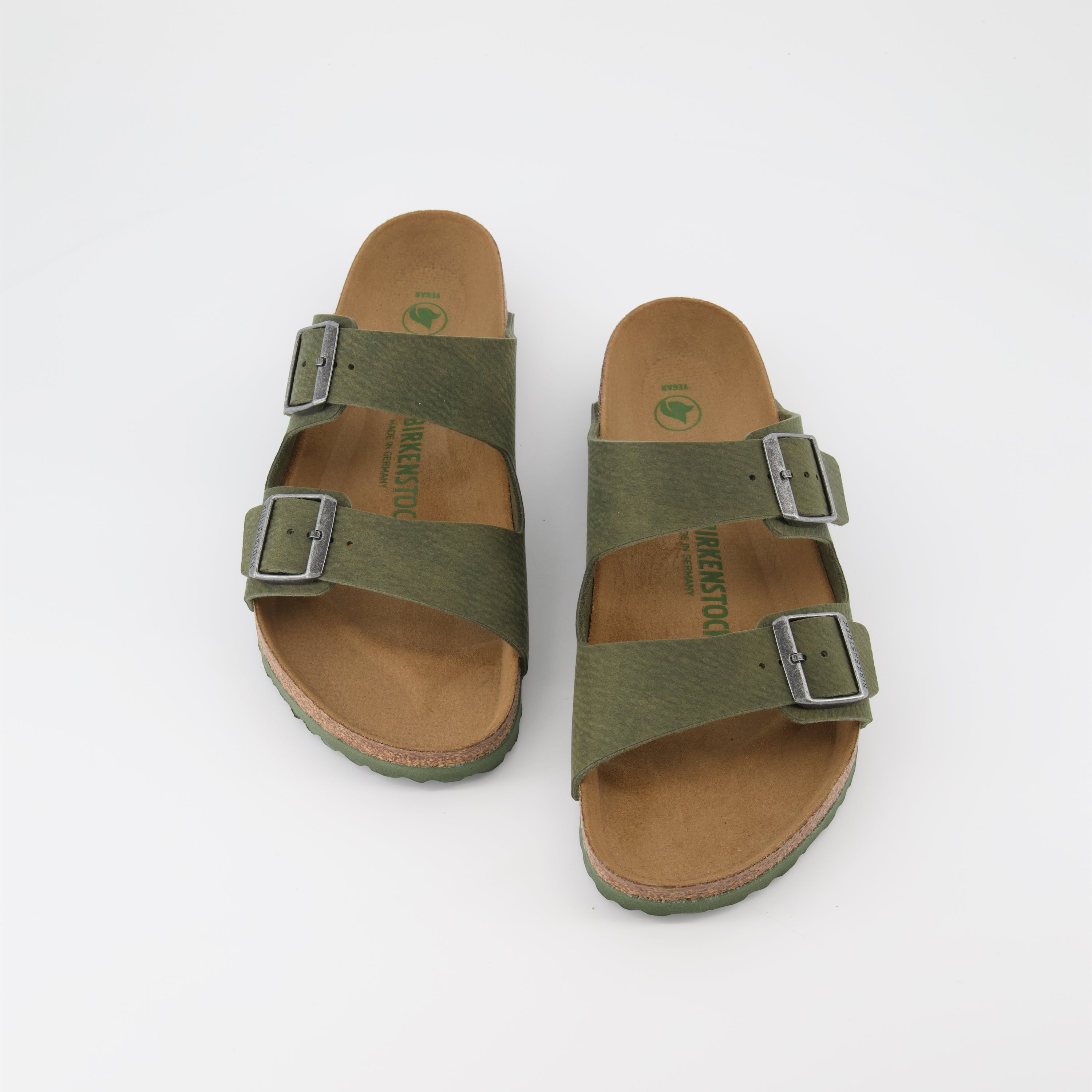 Open shoes Arizona Slippers Birkenstock Green Man