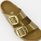 Offene schuhe Claquettes Arizona Birkenstock Grün Femme