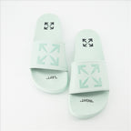 オープントゥシューズ アロースライド Off-White 緑 男