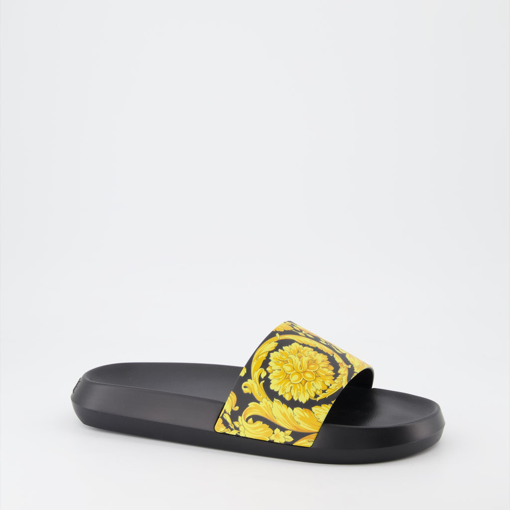 Scarpe aperte Ciabatte Barocco Versace Nero Homme