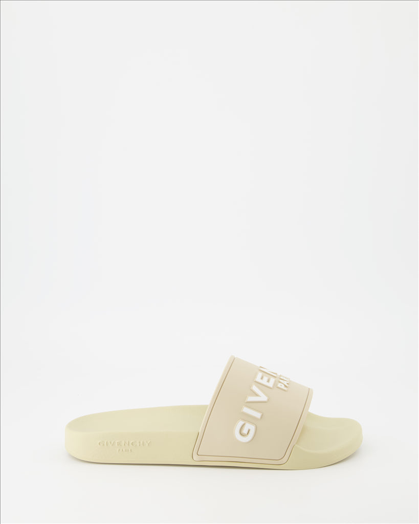 Scarpe aperte Claquettes à logo Givenchy Beige Homme