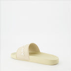 Offene schuhe Claquettes à logo Givenchy Beige Homme