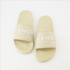 Offene schuhe Claquettes à logo Givenchy Beige Homme