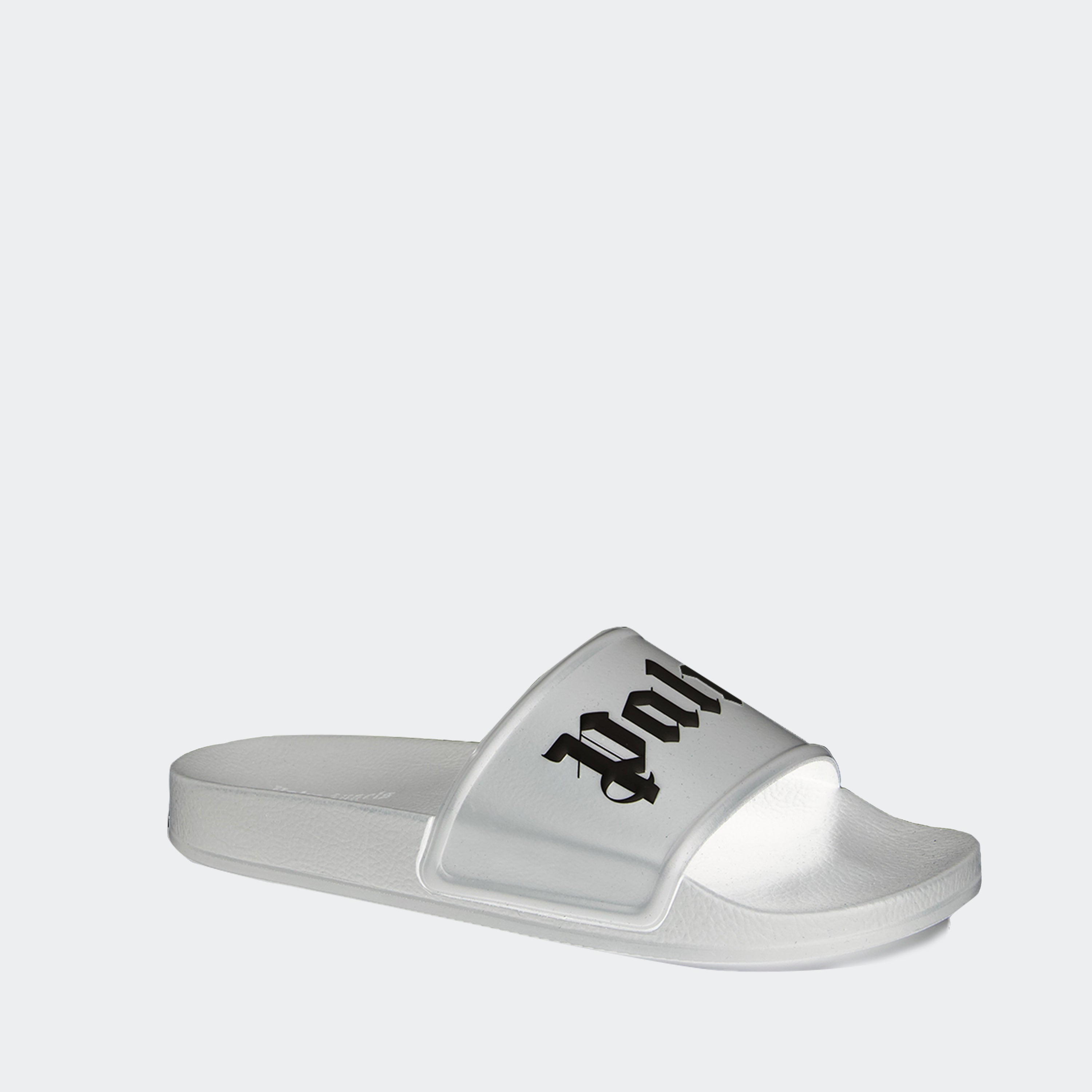 Scarpe aperte Claquettes à logo Palm Angels Bianco Homme