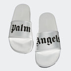 Offene schuhe Claquettes à logo Palm Angels Weiß Homme