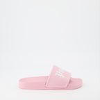 Scarpe aperte Claquettes à logo Palm Angels Rosa Femme