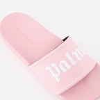 Scarpe aperte Claquettes à logo Palm Angels Rosa Femme