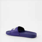 Offene schuhe Claquettes à logo Palm Angels Blau Homme