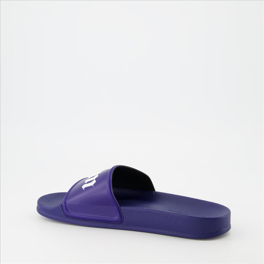 Scarpe aperte Claquettes à logo Palm Angels Blu Homme