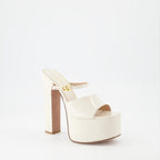 Zeppe Claquettes compensées Tan-Go Valentino Garavani Beige Femme