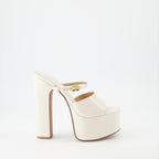 Zeppe Claquettes compensées Tan-Go Valentino Garavani Beige Femme