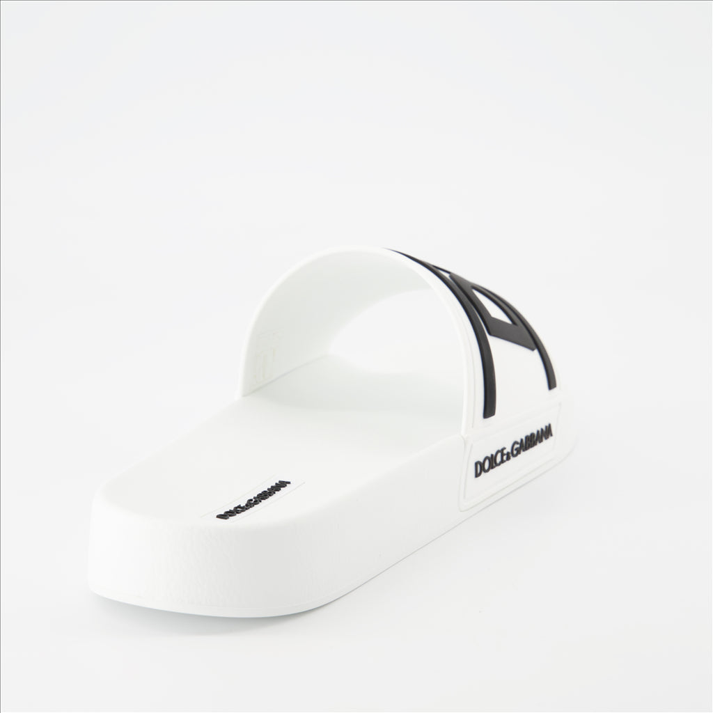 Chaussures ouvertes Claquettes DG Dolce & Gabbana Blanc Homme